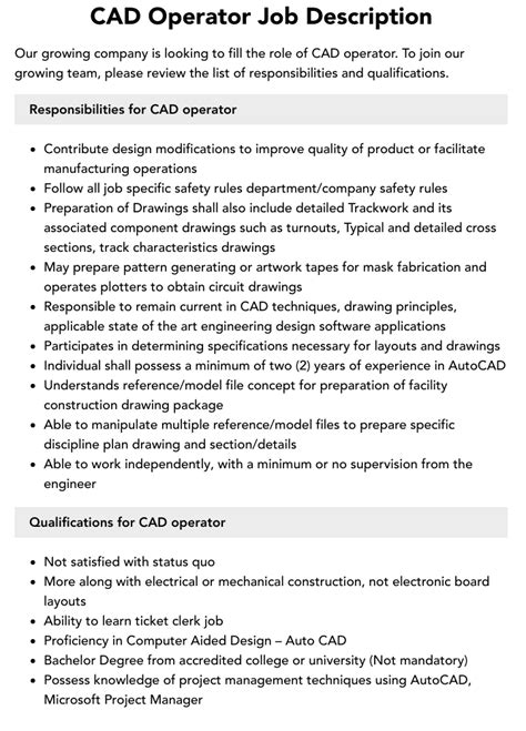 CAD Operator Work, Jobs .
